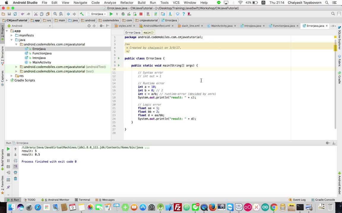 Java Programming  9#:  Variable, Function Basic Syntax  Java