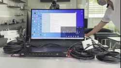 VS-0801HB : ทดสอบการต่อพ่วงสาย HDMI 2m/5m กับสาย 10m ด้วย HDMI Wall Plate