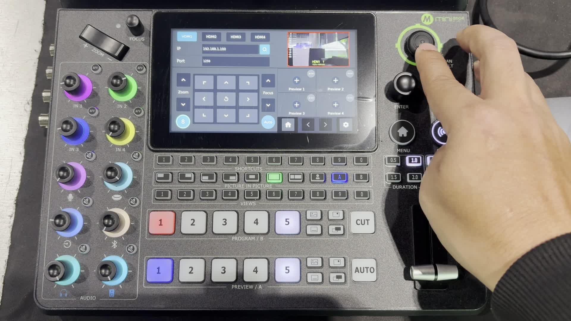 MINI EDGE SDI+PTZ-320 : วิธีตั้งค่าควบคุมกล้องด้วย OVER IP
