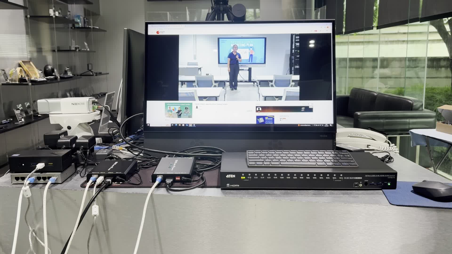 CS18216+GE4K100 : ทดสอบใช้งานขยายระยะฝั่ง PC ผ่าน Network
