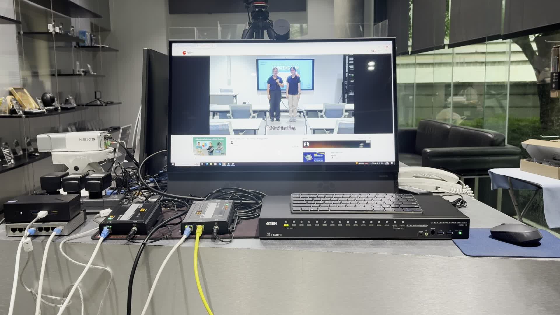 CS18216+VE8950 : ทดสอบใช้งานขยายระยะฝั่ง PC ผ่าน Network