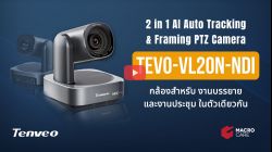 Tenveo TEVO-VL20N-NDI 2 in 1 AI Auto Tracking & Framing PTZ Camera